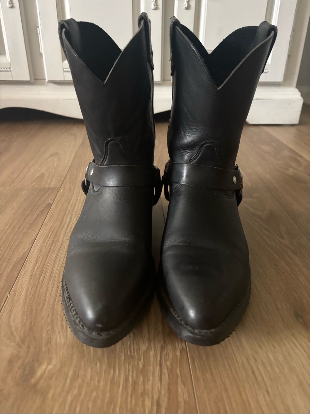Harley-Davidson Black Leather Harness Boots